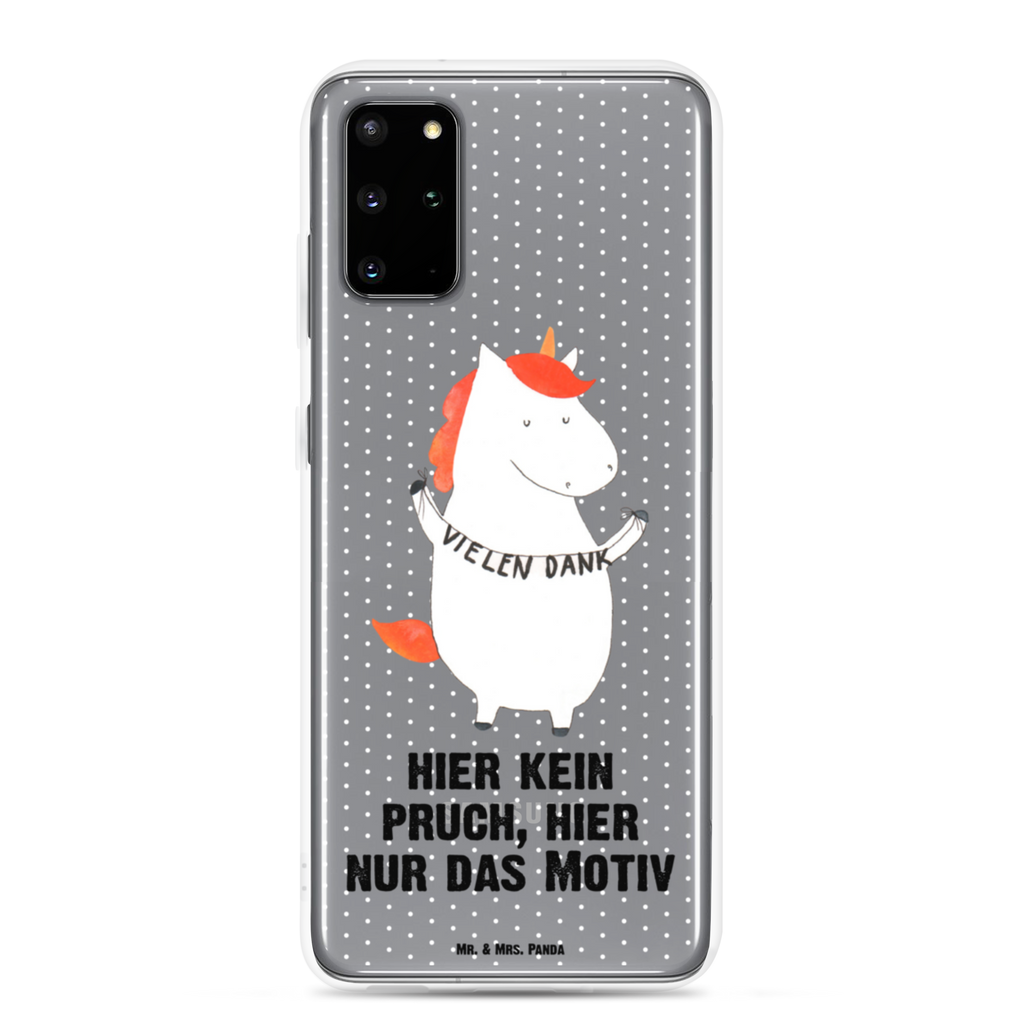 Handyhülle Einhorn Vielen Dank Danke, vielen Dank, Einhorn, Einhörner, Dankeschön, Danksagung, Handyhülle, Handycover, Transparente Handyhülle, Flexible Handyhülle, Handyschutz, Transparent, Durchsichtig, Schutzhülle für Handy, Stilvolle Handyhülle, Robuste Handyhülle, Schutz vor Kratzern, Schützende Handyhülle  Einhorn, Einhörner, Einhorn Deko, Pegasus, Unicorn