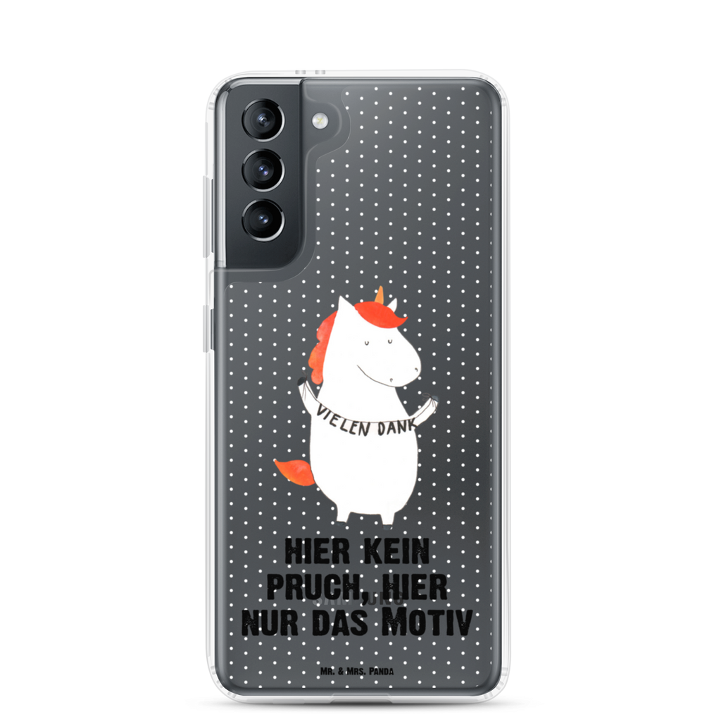 Handyhülle Einhorn Vielen Dank Danke, vielen Dank, Einhorn, Einhörner, Dankeschön, Danksagung, Handyhülle, Handycover, Transparente Handyhülle, Flexible Handyhülle, Handyschutz, Transparent, Durchsichtig, Schutzhülle für Handy, Stilvolle Handyhülle, Robuste Handyhülle, Schutz vor Kratzern, Schützende Handyhülle  Einhorn, Einhörner, Einhorn Deko, Pegasus, Unicorn