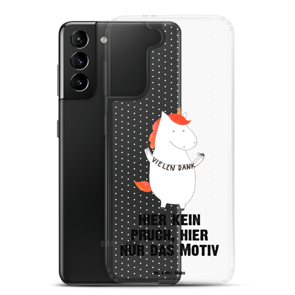 Handyhülle Einhorn Vielen Dank Danke, vielen Dank, Einhorn, Einhörner, Dankeschön, Danksagung, Handyhülle, Handycover, Transparente Handyhülle, Flexible Handyhülle, Handyschutz, Transparent, Durchsichtig, Schutzhülle für Handy, Stilvolle Handyhülle, Robuste Handyhülle, Schutz vor Kratzern, Schützende Handyhülle  Einhorn, Einhörner, Einhorn Deko, Pegasus, Unicorn