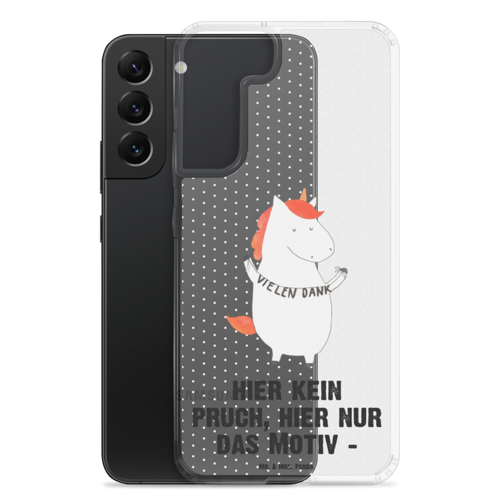 Handyhülle Einhorn Vielen Dank Danke, vielen Dank, Einhorn, Einhörner, Dankeschön, Danksagung, Handyhülle, Handycover, Transparente Handyhülle, Flexible Handyhülle, Handyschutz, Transparent, Durchsichtig, Schutzhülle für Handy, Stilvolle Handyhülle, Robuste Handyhülle, Schutz vor Kratzern, Schützende Handyhülle  Einhorn, Einhörner, Einhorn Deko, Pegasus, Unicorn