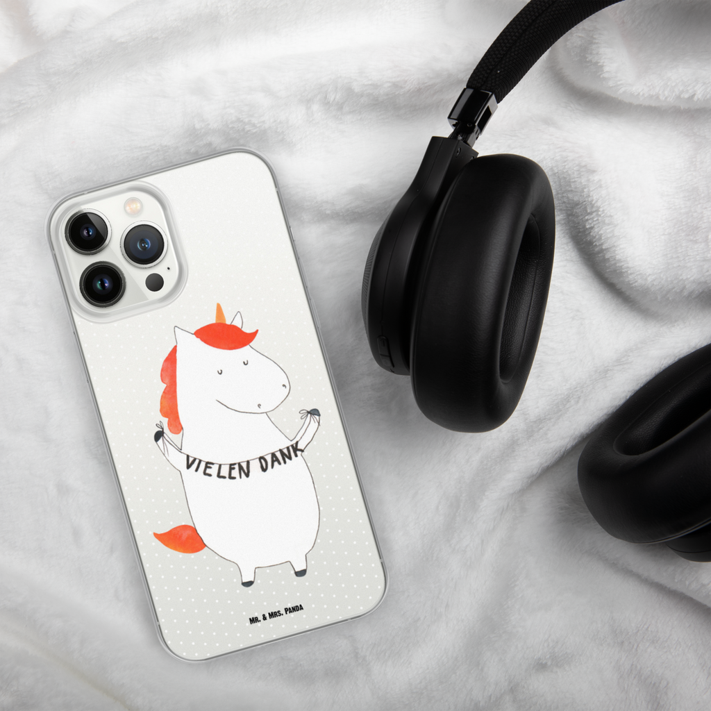 Handyhülle Einhorn Vielen Dank Danke, vielen Dank, Einhorn, Einhörner, Dankeschön, Danksagung, Handyhülle, Handycover, Transparente Handyhülle, Flexible Handyhülle, Handyschutz, Transparent, Durchsichtig, Schutzhülle für Handy, Stilvolle Handyhülle, Robuste Handyhülle, Schutz vor Kratzern, Schützende Handyhülle  Einhorn, Einhörner, Einhorn Deko, Pegasus, Unicorn