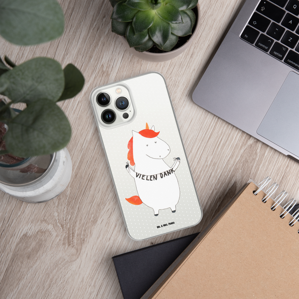 Handyhülle Einhorn Vielen Dank Danke, vielen Dank, Einhorn, Einhörner, Dankeschön, Danksagung, Handyhülle, Handycover, Transparente Handyhülle, Flexible Handyhülle, Handyschutz, Transparent, Durchsichtig, Schutzhülle für Handy, Stilvolle Handyhülle, Robuste Handyhülle, Schutz vor Kratzern, Schützende Handyhülle  Einhorn, Einhörner, Einhorn Deko, Pegasus, Unicorn