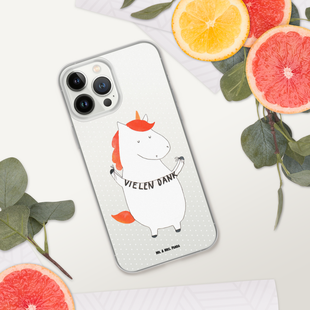 Handyhülle Einhorn Vielen Dank Danke, vielen Dank, Einhorn, Einhörner, Dankeschön, Danksagung, Handyhülle, Handycover, Transparente Handyhülle, Flexible Handyhülle, Handyschutz, Transparent, Durchsichtig, Schutzhülle für Handy, Stilvolle Handyhülle, Robuste Handyhülle, Schutz vor Kratzern, Schützende Handyhülle  Einhorn, Einhörner, Einhorn Deko, Pegasus, Unicorn