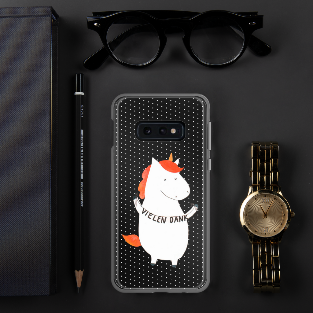 Handyhülle Einhorn Vielen Dank Danke, vielen Dank, Einhorn, Einhörner, Dankeschön, Danksagung, Handyhülle, Handycover, Transparente Handyhülle, Flexible Handyhülle, Handyschutz, Transparent, Durchsichtig, Schutzhülle für Handy, Stilvolle Handyhülle, Robuste Handyhülle, Schutz vor Kratzern, Schützende Handyhülle  Einhorn, Einhörner, Einhorn Deko, Pegasus, Unicorn