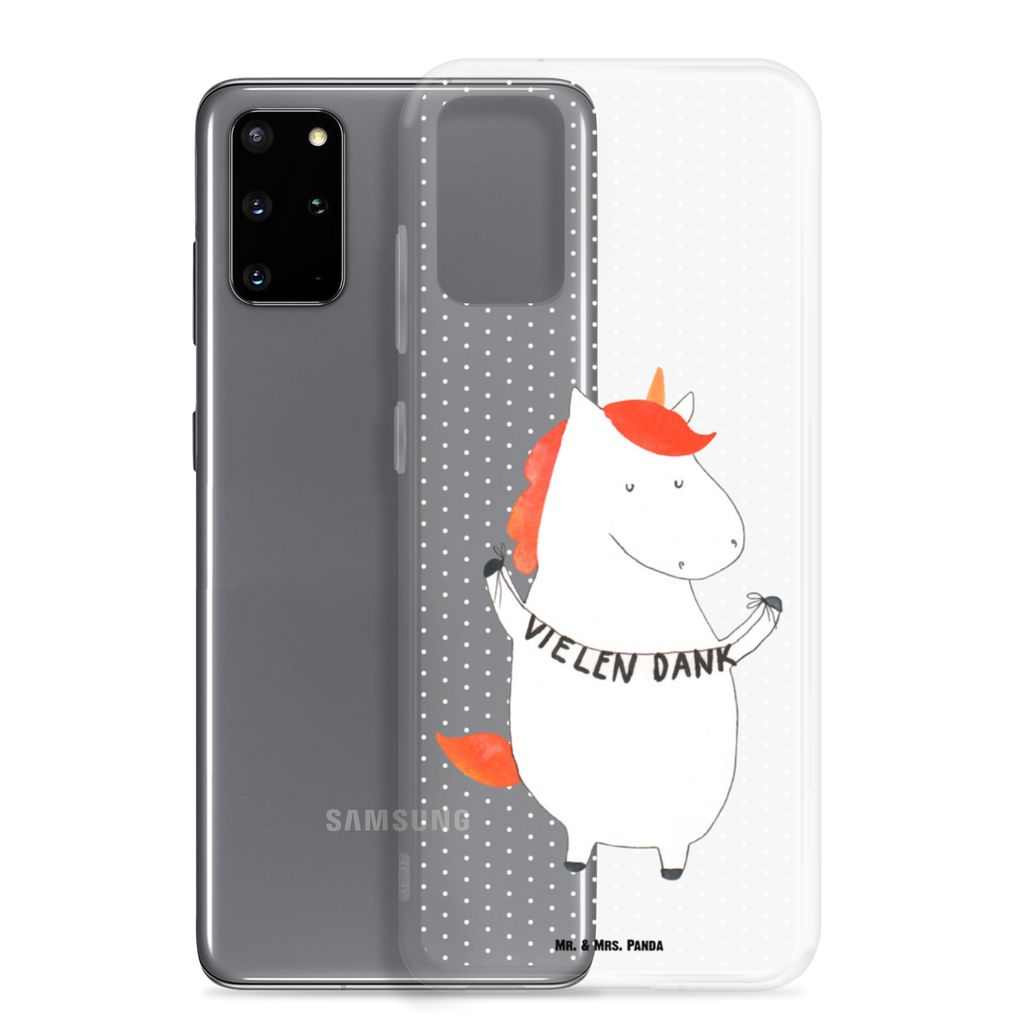 Handyhülle Einhorn Vielen Dank Danke, vielen Dank, Einhorn, Einhörner, Dankeschön, Danksagung, Handyhülle, Handycover, Transparente Handyhülle, Flexible Handyhülle, Handyschutz, Transparent, Durchsichtig, Schutzhülle für Handy, Stilvolle Handyhülle, Robuste Handyhülle, Schutz vor Kratzern, Schützende Handyhülle  Einhorn, Einhörner, Einhorn Deko, Pegasus, Unicorn