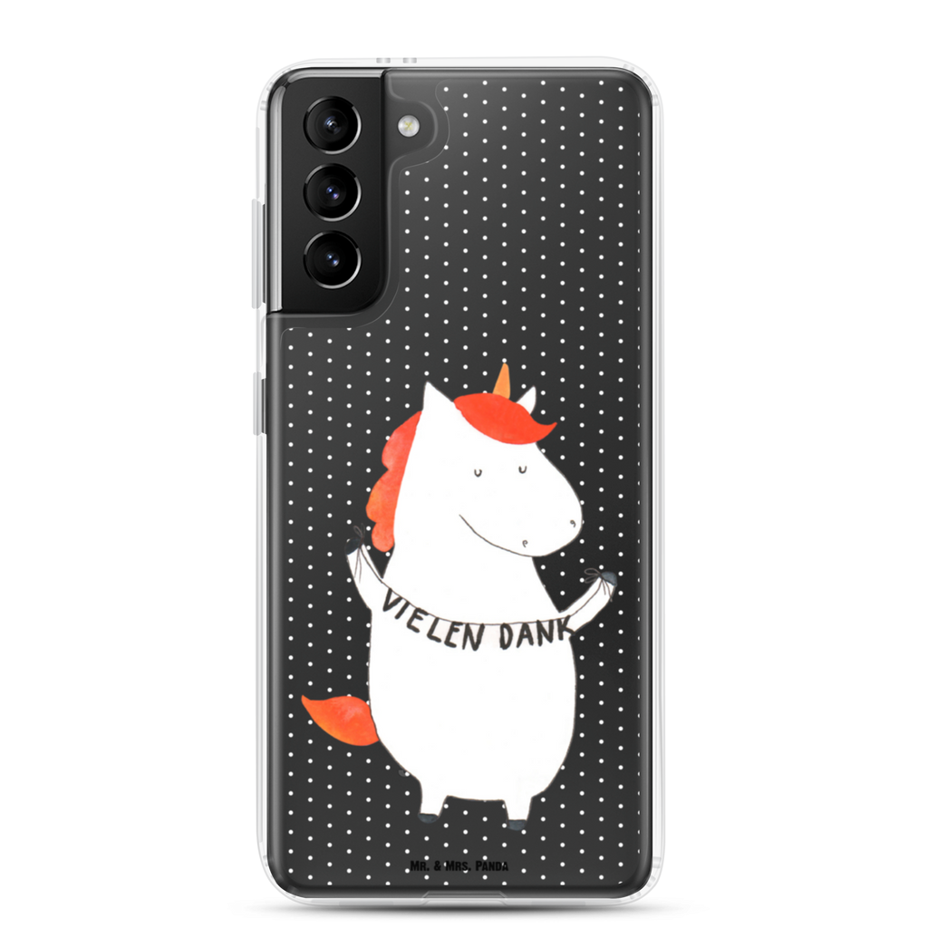 Handyhülle Einhorn Vielen Dank Danke, vielen Dank, Einhorn, Einhörner, Dankeschön, Danksagung, Handyhülle, Handycover, Transparente Handyhülle, Flexible Handyhülle, Handyschutz, Transparent, Durchsichtig, Schutzhülle für Handy, Stilvolle Handyhülle, Robuste Handyhülle, Schutz vor Kratzern, Schützende Handyhülle  Einhorn, Einhörner, Einhorn Deko, Pegasus, Unicorn