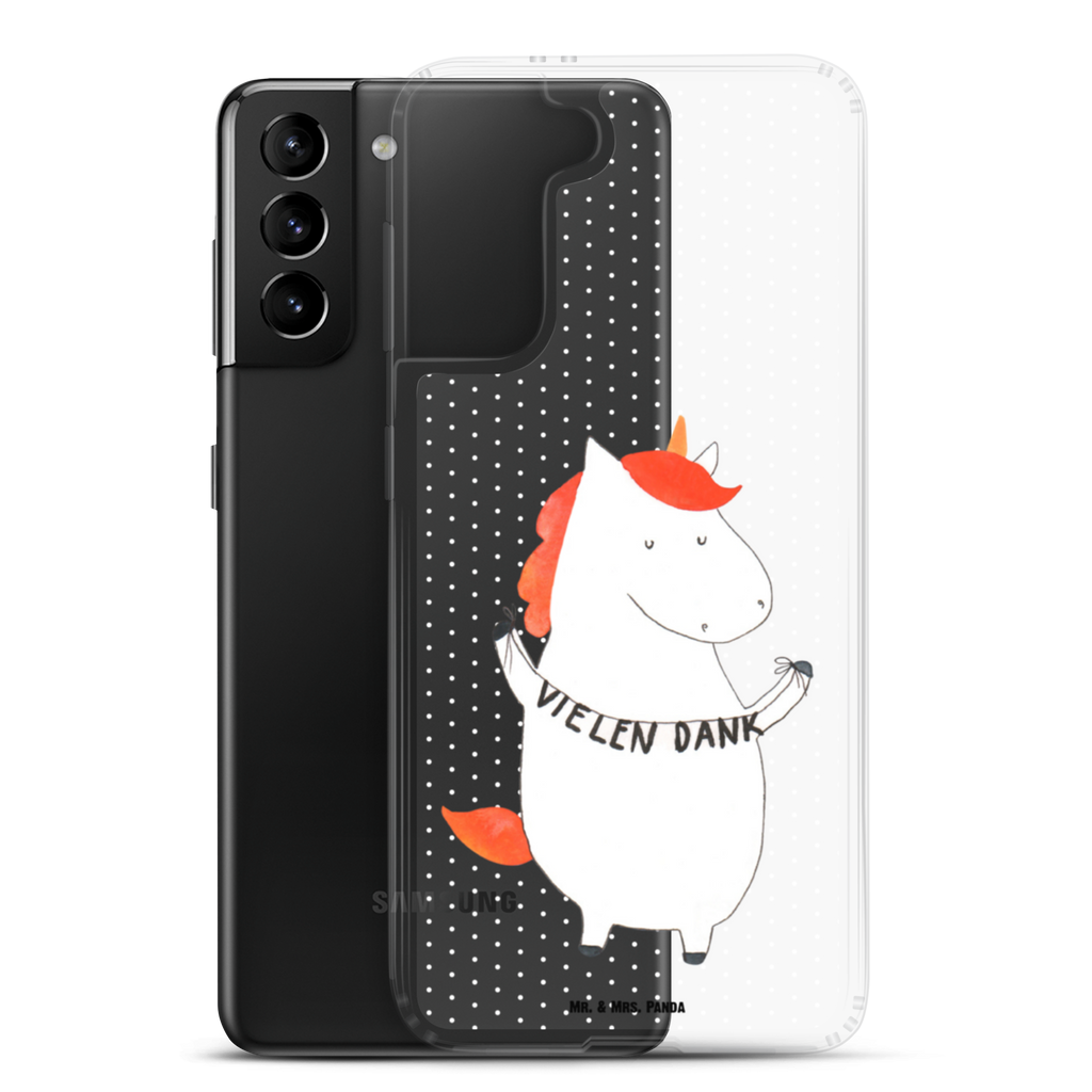 Handyhülle Einhorn Vielen Dank Danke, vielen Dank, Einhorn, Einhörner, Dankeschön, Danksagung, Handyhülle, Handycover, Transparente Handyhülle, Flexible Handyhülle, Handyschutz, Transparent, Durchsichtig, Schutzhülle für Handy, Stilvolle Handyhülle, Robuste Handyhülle, Schutz vor Kratzern, Schützende Handyhülle  Einhorn, Einhörner, Einhorn Deko, Pegasus, Unicorn