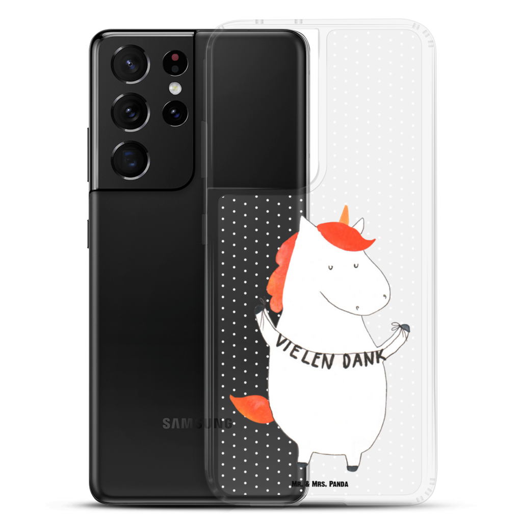 Handyhülle Einhorn Vielen Dank Danke, vielen Dank, Einhorn, Einhörner, Dankeschön, Danksagung, Handyhülle, Handycover, Transparente Handyhülle, Flexible Handyhülle, Handyschutz, Transparent, Durchsichtig, Schutzhülle für Handy, Stilvolle Handyhülle, Robuste Handyhülle, Schutz vor Kratzern, Schützende Handyhülle  Einhorn, Einhörner, Einhorn Deko, Pegasus, Unicorn
