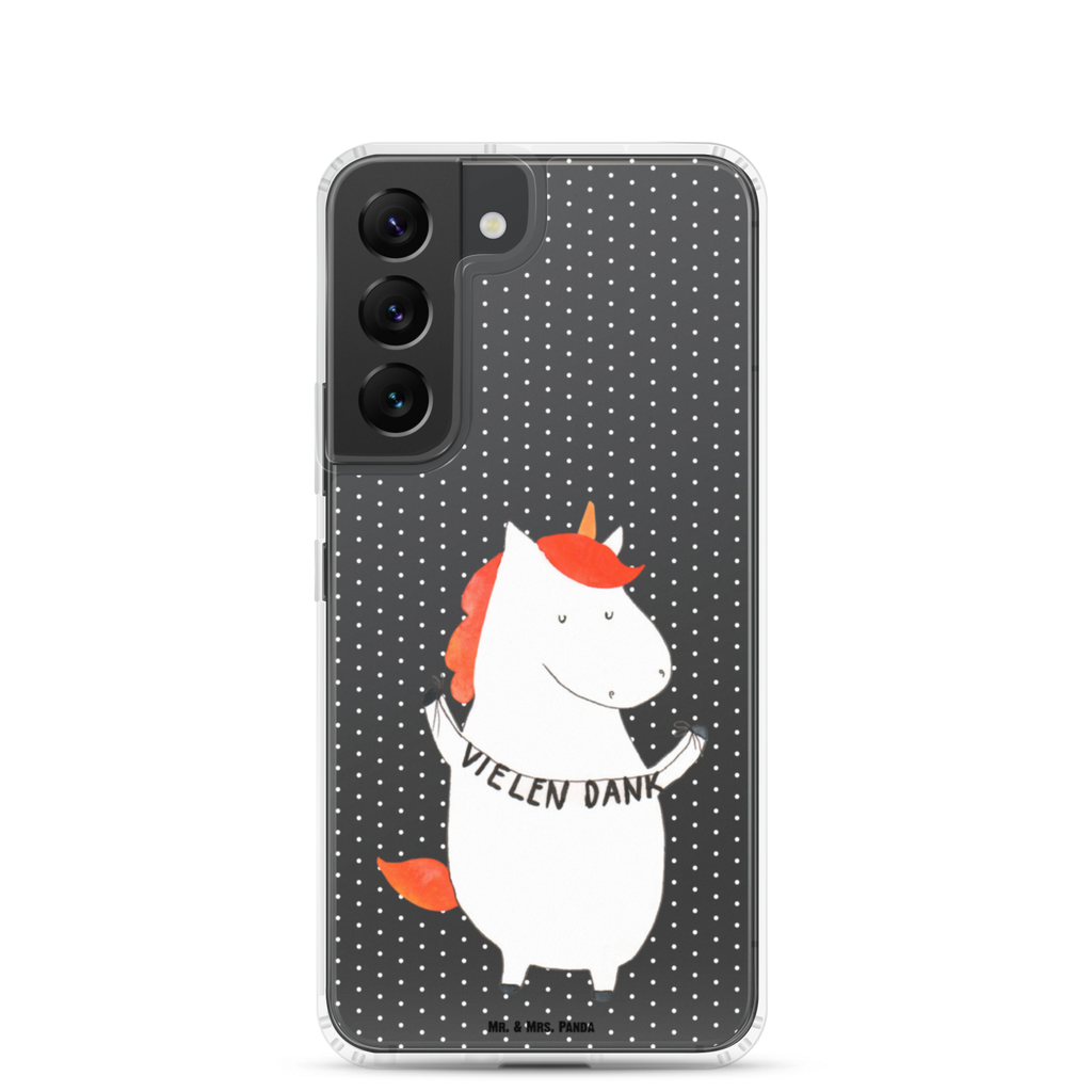 Handyhülle Einhorn Vielen Dank Danke, vielen Dank, Einhorn, Einhörner, Dankeschön, Danksagung, Handyhülle, Handycover, Transparente Handyhülle, Flexible Handyhülle, Handyschutz, Transparent, Durchsichtig, Schutzhülle für Handy, Stilvolle Handyhülle, Robuste Handyhülle, Schutz vor Kratzern, Schützende Handyhülle  Einhorn, Einhörner, Einhorn Deko, Pegasus, Unicorn