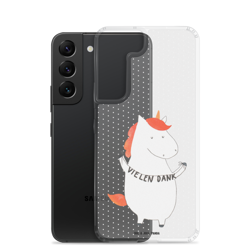 Handyhülle Einhorn Vielen Dank Danke, vielen Dank, Einhorn, Einhörner, Dankeschön, Danksagung, Handyhülle, Handycover, Transparente Handyhülle, Flexible Handyhülle, Handyschutz, Transparent, Durchsichtig, Schutzhülle für Handy, Stilvolle Handyhülle, Robuste Handyhülle, Schutz vor Kratzern, Schützende Handyhülle  Einhorn, Einhörner, Einhorn Deko, Pegasus, Unicorn