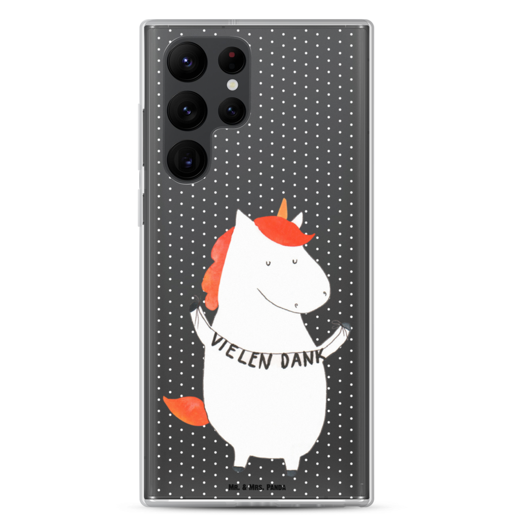 Handyhülle Einhorn Vielen Dank Danke, vielen Dank, Einhorn, Einhörner, Dankeschön, Danksagung, Handyhülle, Handycover, Transparente Handyhülle, Flexible Handyhülle, Handyschutz, Transparent, Durchsichtig, Schutzhülle für Handy, Stilvolle Handyhülle, Robuste Handyhülle, Schutz vor Kratzern, Schützende Handyhülle  Einhorn, Einhörner, Einhorn Deko, Pegasus, Unicorn