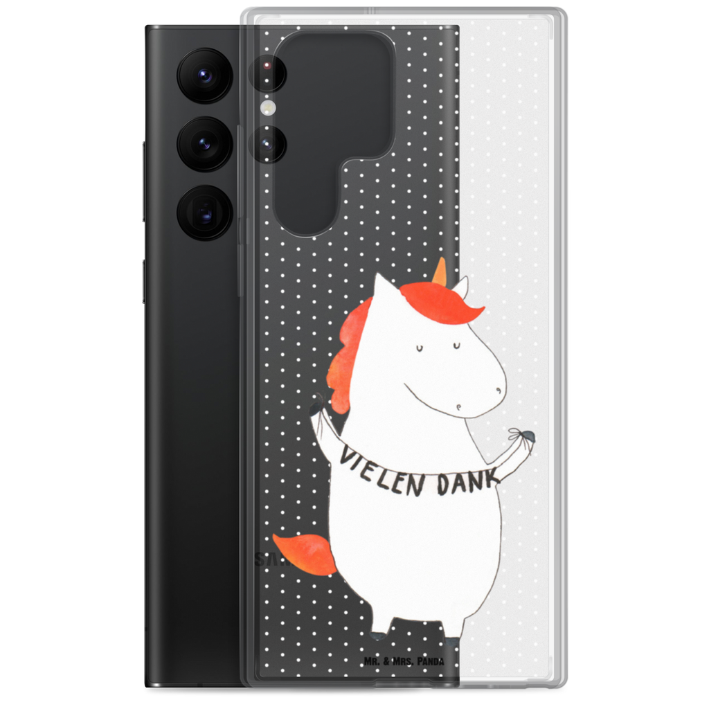 Handyhülle Einhorn Vielen Dank Danke, vielen Dank, Einhorn, Einhörner, Dankeschön, Danksagung, Handyhülle, Handycover, Transparente Handyhülle, Flexible Handyhülle, Handyschutz, Transparent, Durchsichtig, Schutzhülle für Handy, Stilvolle Handyhülle, Robuste Handyhülle, Schutz vor Kratzern, Schützende Handyhülle  Einhorn, Einhörner, Einhorn Deko, Pegasus, Unicorn