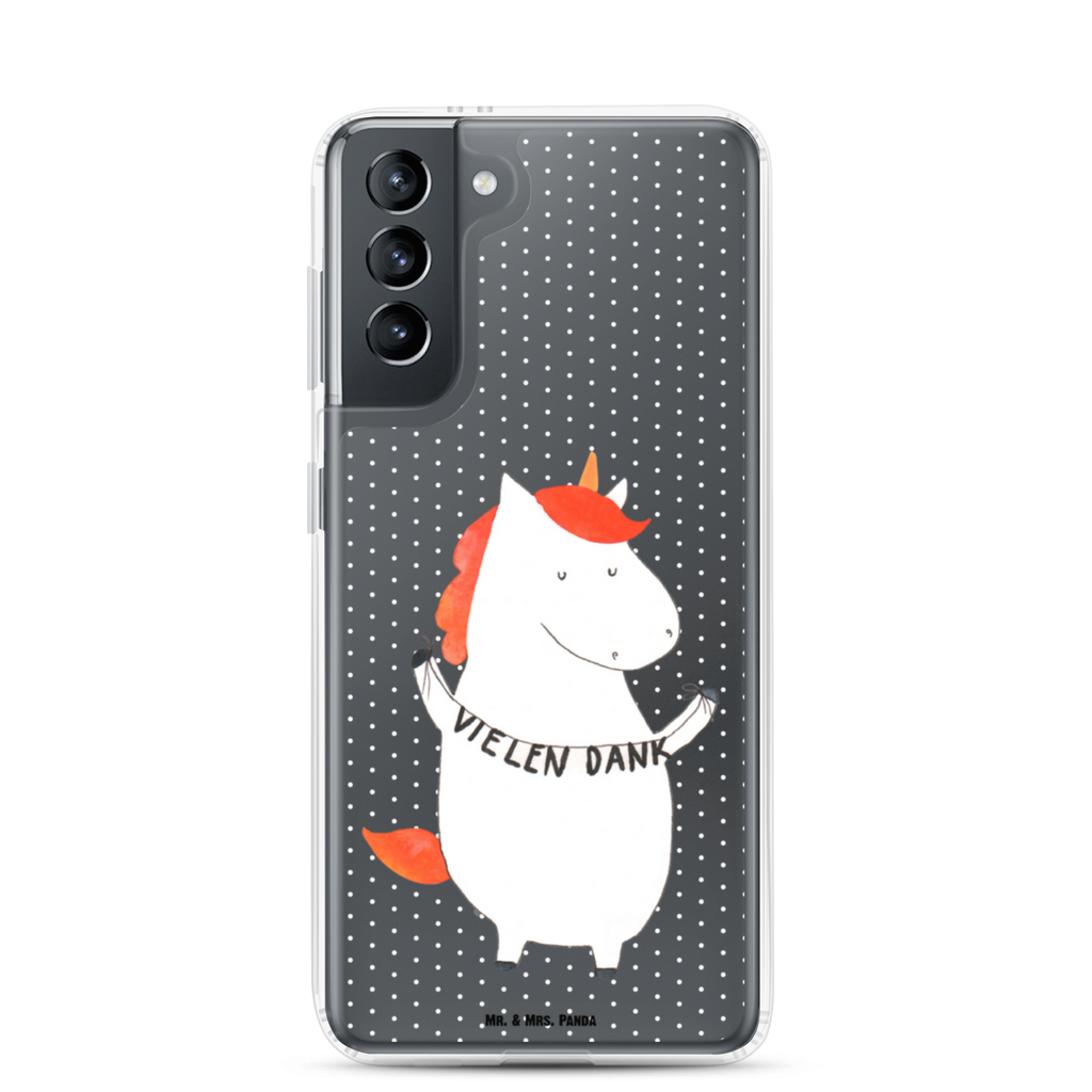 Handyhülle Einhorn Vielen Dank Danke, vielen Dank, Einhorn, Einhörner, Dankeschön, Danksagung, Handyhülle, Handycover, Transparente Handyhülle, Flexible Handyhülle, Handyschutz, Transparent, Durchsichtig, Schutzhülle für Handy, Stilvolle Handyhülle, Robuste Handyhülle, Schutz vor Kratzern, Schützende Handyhülle  Einhorn, Einhörner, Einhorn Deko, Pegasus, Unicorn