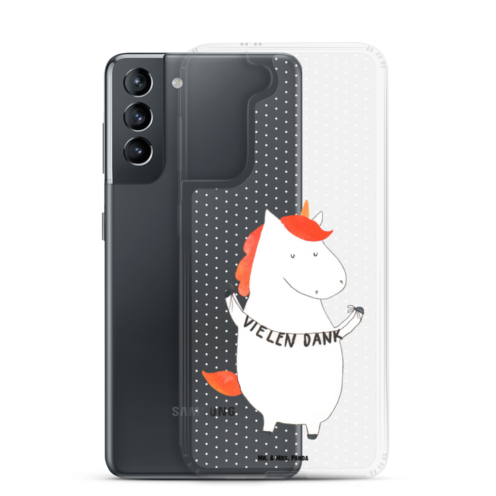 Handyhülle Einhorn Vielen Dank Danke, vielen Dank, Einhorn, Einhörner, Dankeschön, Danksagung, Handyhülle, Handycover, Transparente Handyhülle, Flexible Handyhülle, Handyschutz, Transparent, Durchsichtig, Schutzhülle für Handy, Stilvolle Handyhülle, Robuste Handyhülle, Schutz vor Kratzern, Schützende Handyhülle  Einhorn, Einhörner, Einhorn Deko, Pegasus, Unicorn