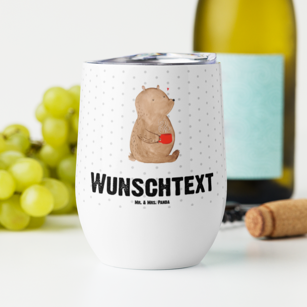 Personalisierter Weinbecher Bär Kaffee Personalisierter Weinbecher, Personalisierter Glühwein Becher, Heißgetränke, Personalisierter Trinkbecher, Personalisierter Weinkelch, Personalisiertes Weingläser, hochwertiger Weinbecher, Weinbecher Reisen, Weinbecher unterwegs, Personalisertes Sommerglas, mit Namen, Wunschtext, Personalisierung, selbst bedrucken, Personalisiertes Weinglas, Bär, Teddy, Teddybär, Kaffee, Coffee, Bären, guten Morgen, Morgenroutine, Welt erobern, Welt retten, Motivation