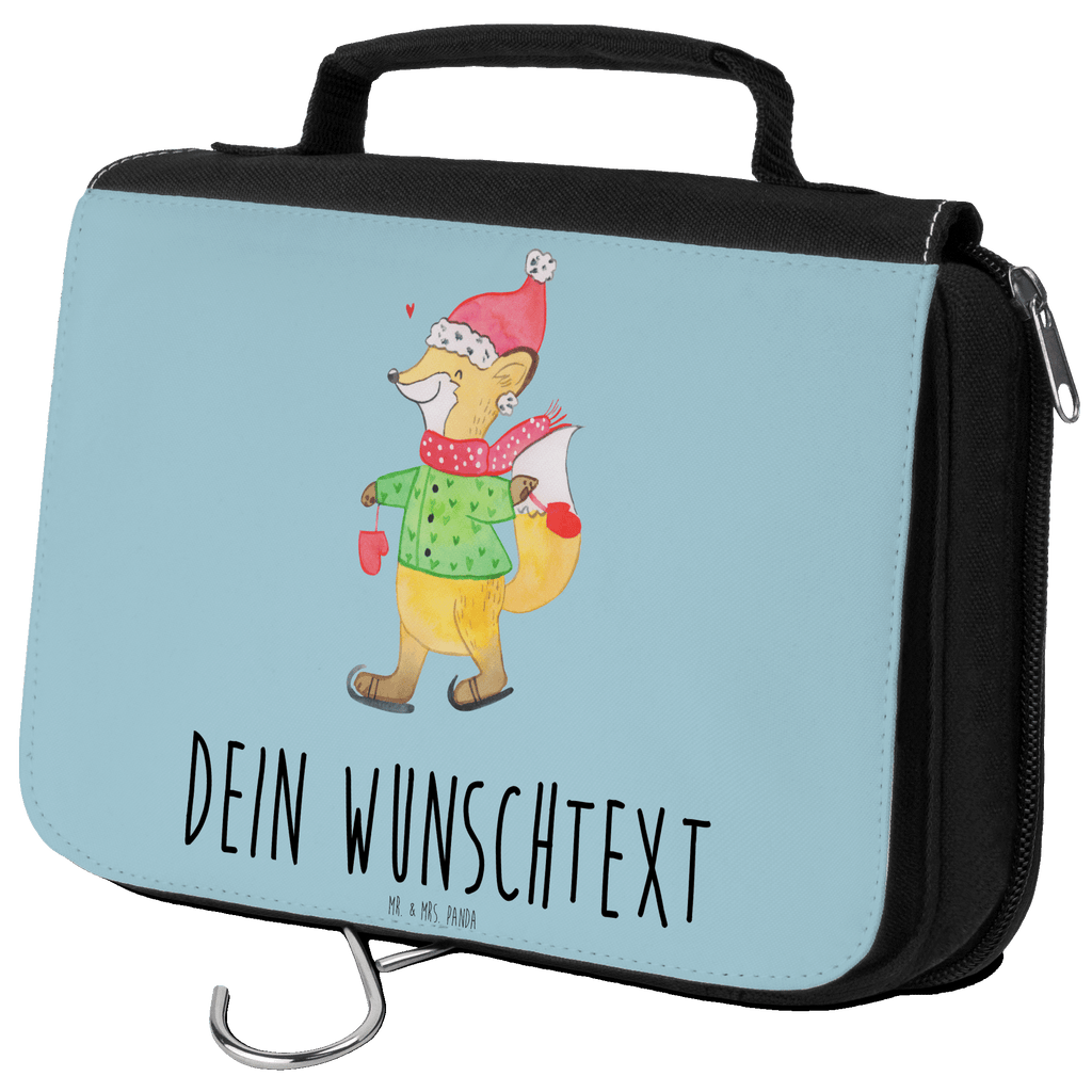 Personalisierter Kulturbeutel Fuchs  Schlittschuhe Personalisierter Kulturbeutel, Personalisierte Waschtasche, Personalisierte Kosmetiktasche, Damen, Herren, Personalisierte Aufbewahrungstasche, Personalisierte Schminktasche, Personalisierter Kosmetikbeutel, Personalisierter Organizer, Personalisierte Kulturtasche, Personalisierte Schminkutensil, Personalisierung, Wunschtext, Wunschname, Selbst bedrucken, Kulturbeutel mit Namen, Winter, Weihnachten, Weihnachtsdeko, Nikolaus, Advent, Heiligabend, Wintermotiv, Weihnachtsmann, Weihnachtstage, Weihnachtsbaum, Tannenbaum, Weihnachtszeit