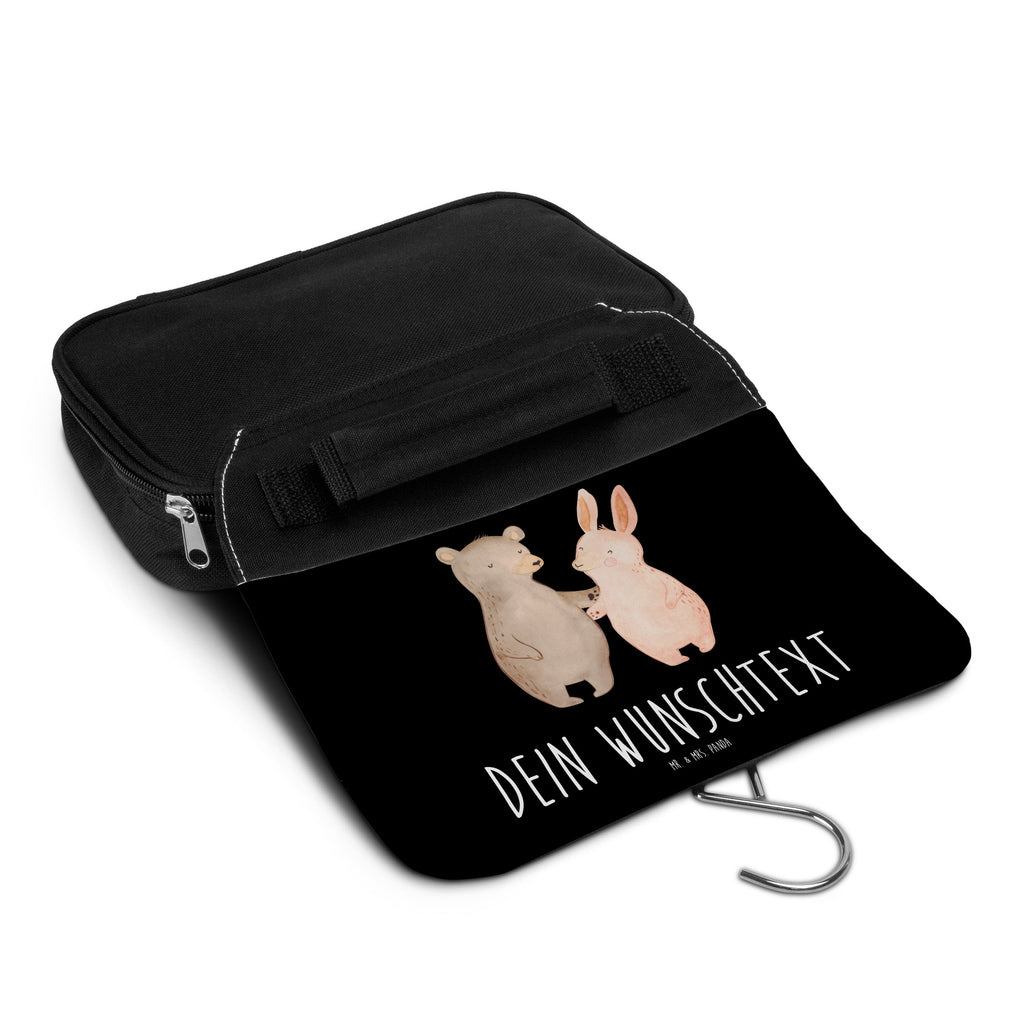 Personalisierter Kulturbeutel Bär Hase Umarmen Personalisierter Kulturbeutel, Personalisierte Waschtasche, Personalisierte Kosmetiktasche, Damen, Herren, Personalisierte Aufbewahrungstasche, Personalisierte Schminktasche, Personalisierter Kosmetikbeutel, Personalisierter Organizer, Personalisierte Kulturtasche, Personalisierte Schminkutensil, Personalisierung, Wunschtext, Wunschname, Selbst bedrucken, Kulturbeutel mit Namen, Liebe, Partner, Freund, Freundin, Ehemann, Ehefrau, Heiraten, Verlobung, Heiratsantrag, Liebesgeschenk, Jahrestag, Hocheitstag, Freunde, bester Freund, Hase, Bär, Bärchen, best friends