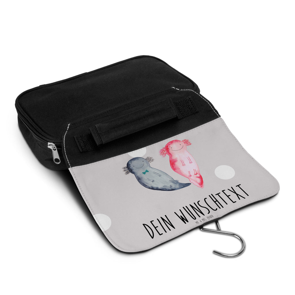 Personalisierter Kulturbeutel Axolotl Axel+Lotte Personalisierter Kulturbeutel, Personalisierte Waschtasche, Personalisierte Kosmetiktasche, Damen, Herren, Personalisierte Aufbewahrungstasche, Personalisierte Schminktasche, Personalisierter Kosmetikbeutel, Personalisierter Organizer, Personalisierte Kulturtasche, Personalisierte Schminkutensil, Personalisierung, Wunschtext, Wunschname, Selbst bedrucken, Kulturbeutel mit Namen, Axolotl, Molch, Axolot, Schwanzlurch, Lurch, Lurche, Liebe, große Liebe, Liebesbeweis, Freund, Verlobter, Ehemann, Jahrestag, Valentinstag