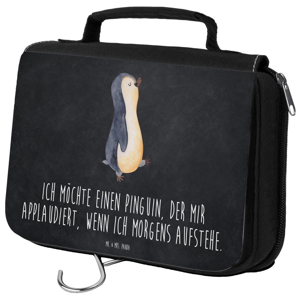 Kulturbeutel Pinguin marschierend Kulturbeutel, Zum Aufhängen, Waschtasche, Kosmetiktasche, Damen, Herren, Aufbewahrungstasche, Schminktasche, Kosmetikbeutel, Organizer, Kulturtasche, Schminkutensil, Pinguin, Pinguine, Frühaufsteher, Langschläfer, Bruder, Schwester, Familie