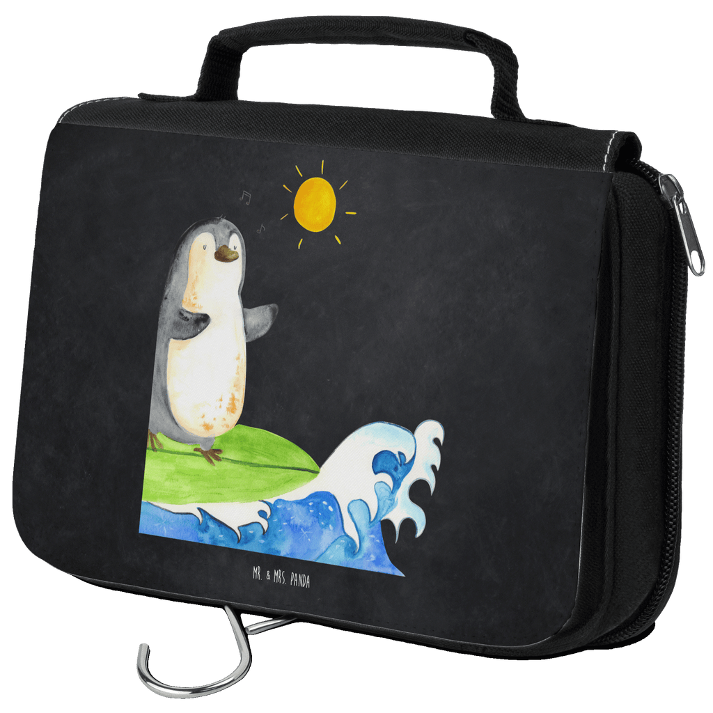 Kulturbeutel Pinguin Surfer Kulturbeutel, Zum Aufhängen, Waschtasche, Kosmetiktasche, Damen, Herren, Aufbewahrungstasche, Schminktasche, Kosmetikbeutel, Organizer, Kulturtasche, Schminkutensil, Pinguin, Pinguine, surfen, Surfer, Hawaii, Urlaub, Wellen, Wellen reiten, Portugal
