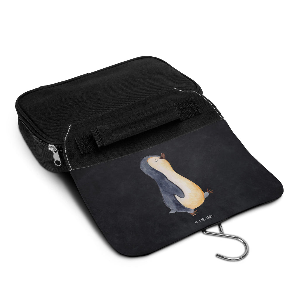 Kulturbeutel Pinguin marschierend Kulturbeutel, Zum Aufhängen, Waschtasche, Kosmetiktasche, Damen, Herren, Aufbewahrungstasche, Schminktasche, Kosmetikbeutel, Organizer, Kulturtasche, Schminkutensil, Pinguin, Pinguine, Frühaufsteher, Langschläfer, Bruder, Schwester, Familie