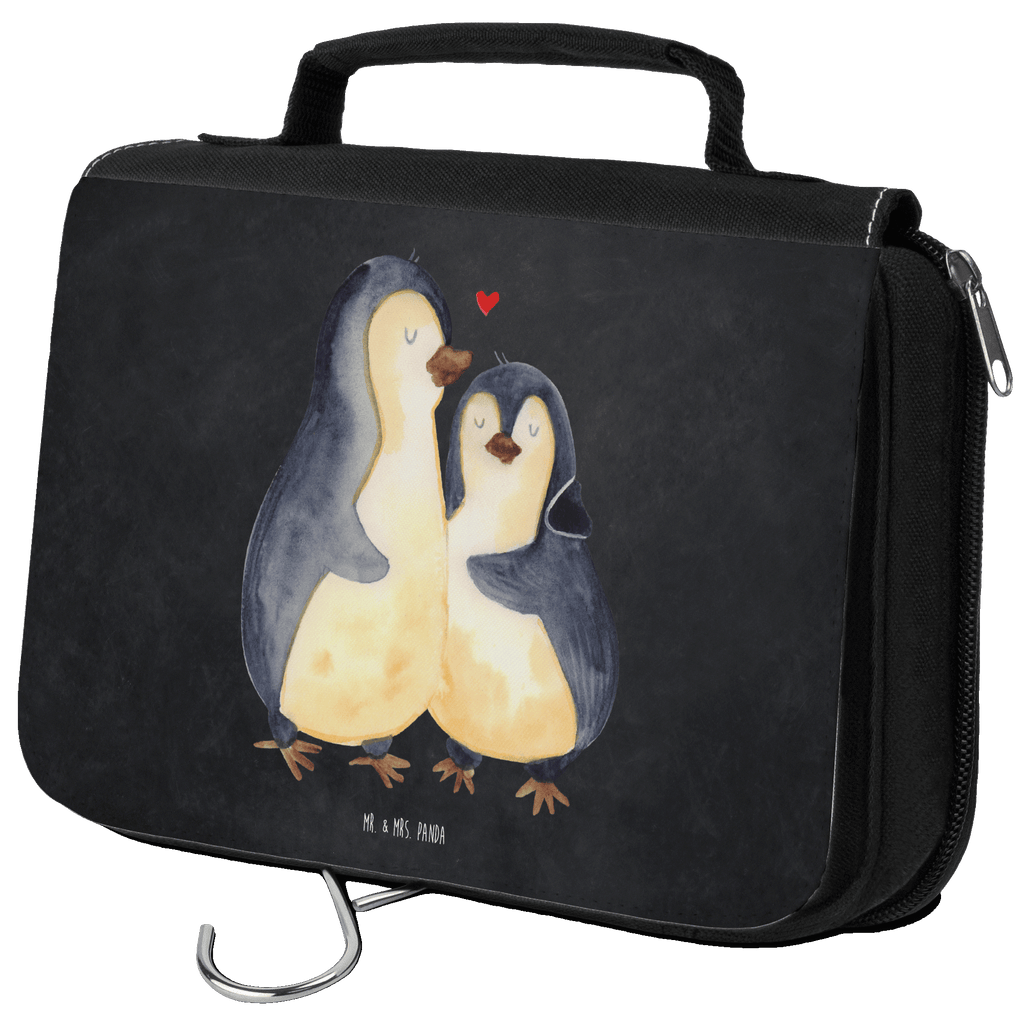 Kulturbeutel Pinguin umarmend Kulturbeutel, Zum Aufhängen, Waschtasche, Kosmetiktasche, Damen, Herren, Aufbewahrungstasche, Schminktasche, Kosmetikbeutel, Organizer, Kulturtasche, Schminkutensil, Pinguin, Liebe, Liebespaar, Liebesbeweis, Liebesgeschenk, Verlobung, Jahrestag, Hochzeitstag, Hochzeit, Hochzeitsgeschenk