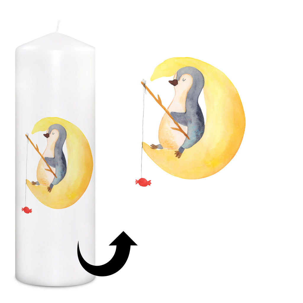Kerze Pinguin Mond Kerze, Taufkerze, Kommunionskerze, Geburtstagskerze, Geschenk Kerze, Taufgeschenk Kerze, Kerze mit Druck, Besondere Kerze, Geschenkidee Kerze, Kerze für Kommunion, Geburtstag Kerze, Kommunion Kerze, Pinguin, Pinguine, Spruch, schlafen, Nachtruhe, Einschlafen, Schlafzimmer, Schlafstörungen, Gästezimmer