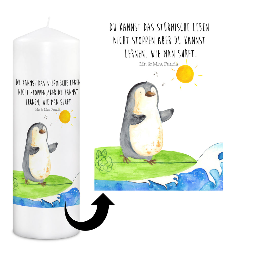 Kerze Pinguin Surfer Kerze, Taufkerze, Kommunionskerze, Geburtstagskerze, Geschenk Kerze, Taufgeschenk Kerze, Kerze mit Druck, Besondere Kerze, Geschenkidee Kerze, Kerze für Kommunion, Geburtstag Kerze, Kommunion Kerze, Pinguin, Pinguine, surfen, Surfer, Hawaii, Urlaub, Wellen, Wellen reiten, Portugal