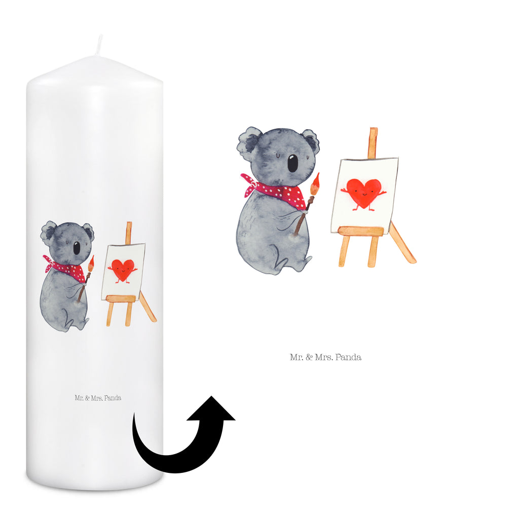 Kerze Koala Künstler Kerze, Taufkerze, Kommunionskerze, Geburtstagskerze, Geschenk Kerze, Taufgeschenk Kerze, Kerze mit Druck, Besondere Kerze, Geschenkidee Kerze, Kerze für Kommunion, Geburtstag Kerze, Kommunion Kerze, Koala, Koalabär, Liebe, Liebensbeweis, Liebesgeschenk, Gefühle, Künstler, zeichnen