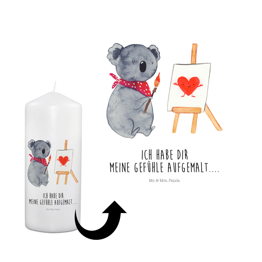Kerze Koala Künstler Kerze, Taufkerze, Kommunionskerze, Geburtstagskerze, Geschenk Kerze, Taufgeschenk Kerze, Kerze mit Druck, Besondere Kerze, Geschenkidee Kerze, Kerze für Kommunion, Geburtstag Kerze, Kommunion Kerze, Koala, Koalabär, Liebe, Liebensbeweis, Liebesgeschenk, Gefühle, Künstler, zeichnen
