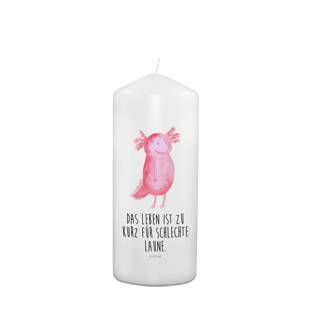 Kerze Axolotl glücklich Kerze, Taufkerze, Kommunionskerze, Geburtstagskerze, Geschenk Kerze, Taufgeschenk Kerze, Kerze mit Druck, Besondere Kerze, Geschenkidee Kerze, Kerze für Kommunion, Geburtstag Kerze, Kommunion Kerze, Axolotl, Molch, Axolot, Schwanzlurch, Lurch, Lurche, Motivation, gute Laune