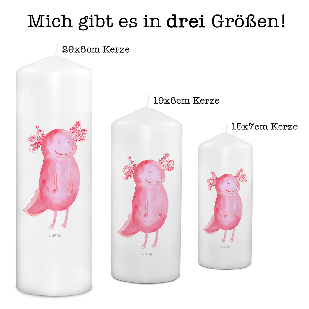 Kerze Axolotl glücklich Kerze, Taufkerze, Kommunionskerze, Geburtstagskerze, Geschenk Kerze, Taufgeschenk Kerze, Kerze mit Druck, Besondere Kerze, Geschenkidee Kerze, Kerze für Kommunion, Geburtstag Kerze, Kommunion Kerze, Axolotl, Molch, Axolot, Schwanzlurch, Lurch, Lurche, Motivation, gute Laune