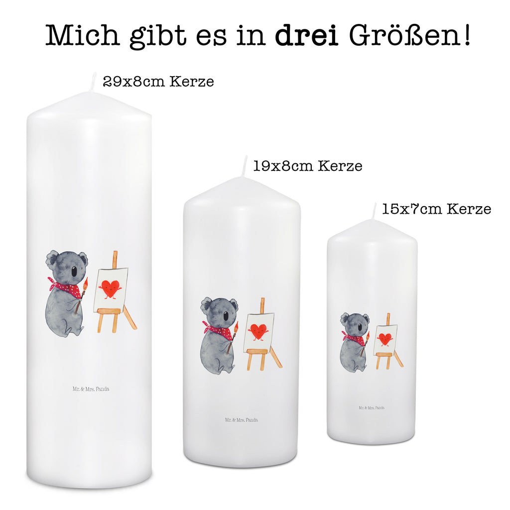 Kerze Koala Künstler Kerze, Taufkerze, Kommunionskerze, Geburtstagskerze, Geschenk Kerze, Taufgeschenk Kerze, Kerze mit Druck, Besondere Kerze, Geschenkidee Kerze, Kerze für Kommunion, Geburtstag Kerze, Kommunion Kerze, Koala, Koalabär, Liebe, Liebensbeweis, Liebesgeschenk, Gefühle, Künstler, zeichnen