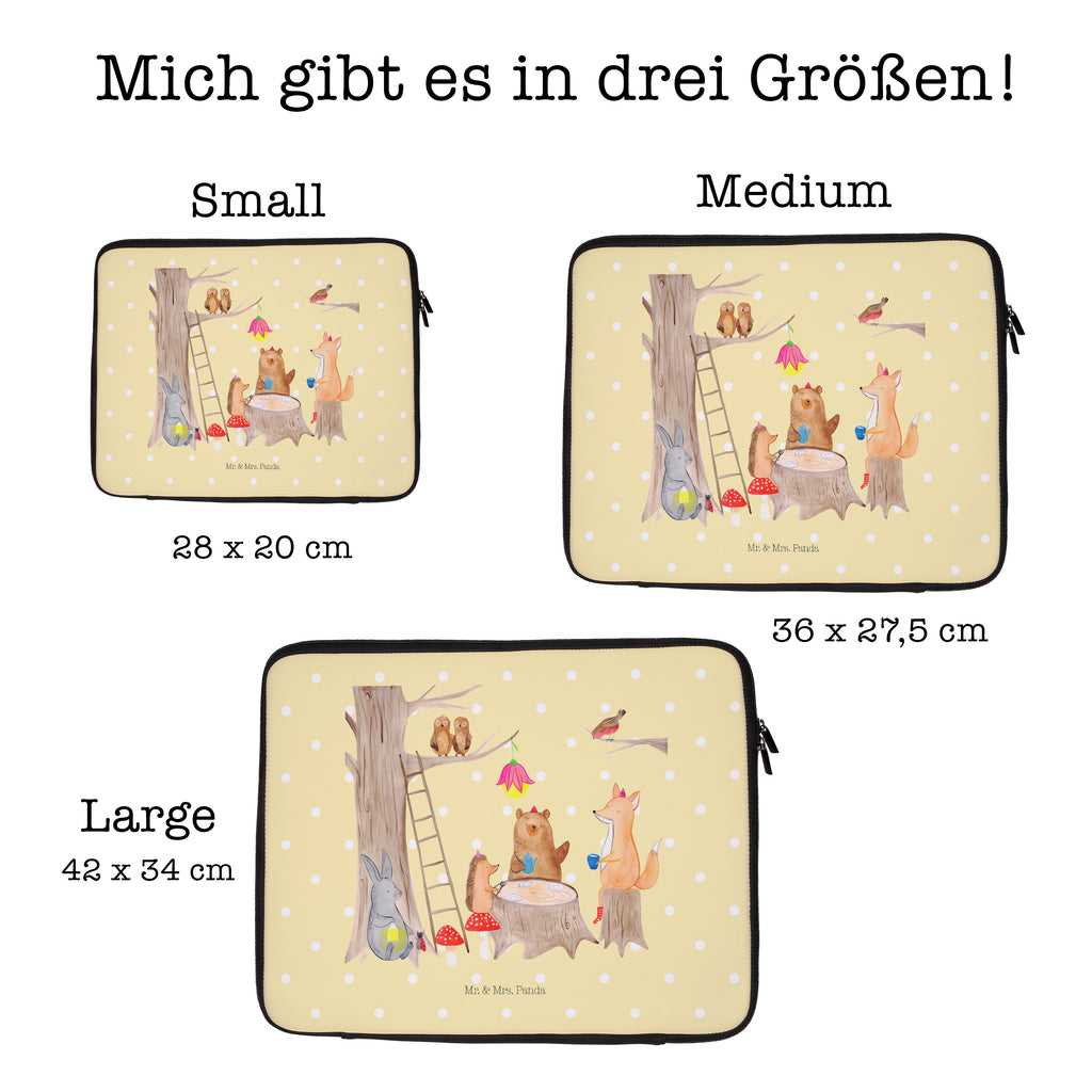 33 x 42 Notebook Tasche Waldtiere Picknick Notebook Tasche, Laptop, Computertasche, Tasche, Schutzhülle, süße Tiermotive, gute Laune, lustige Sprüche, Tiere, Waldtiere, Picknick, Wald, Fuchs, Hase, Igel, Maus, Eichhörnchen