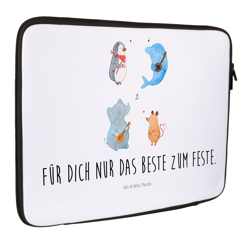 33 x 42 Notebook Tasche Big Band Notebook Tasche, Laptop, Computertasche, Tasche, Schutzhülle, süße Tiermotive, gute Laune, lustige Sprüche, Tiere, Hund, Pinguin, Maus, Elefant, Delfin, Gitarre, Band, Triangel, Musikanten, Musik
