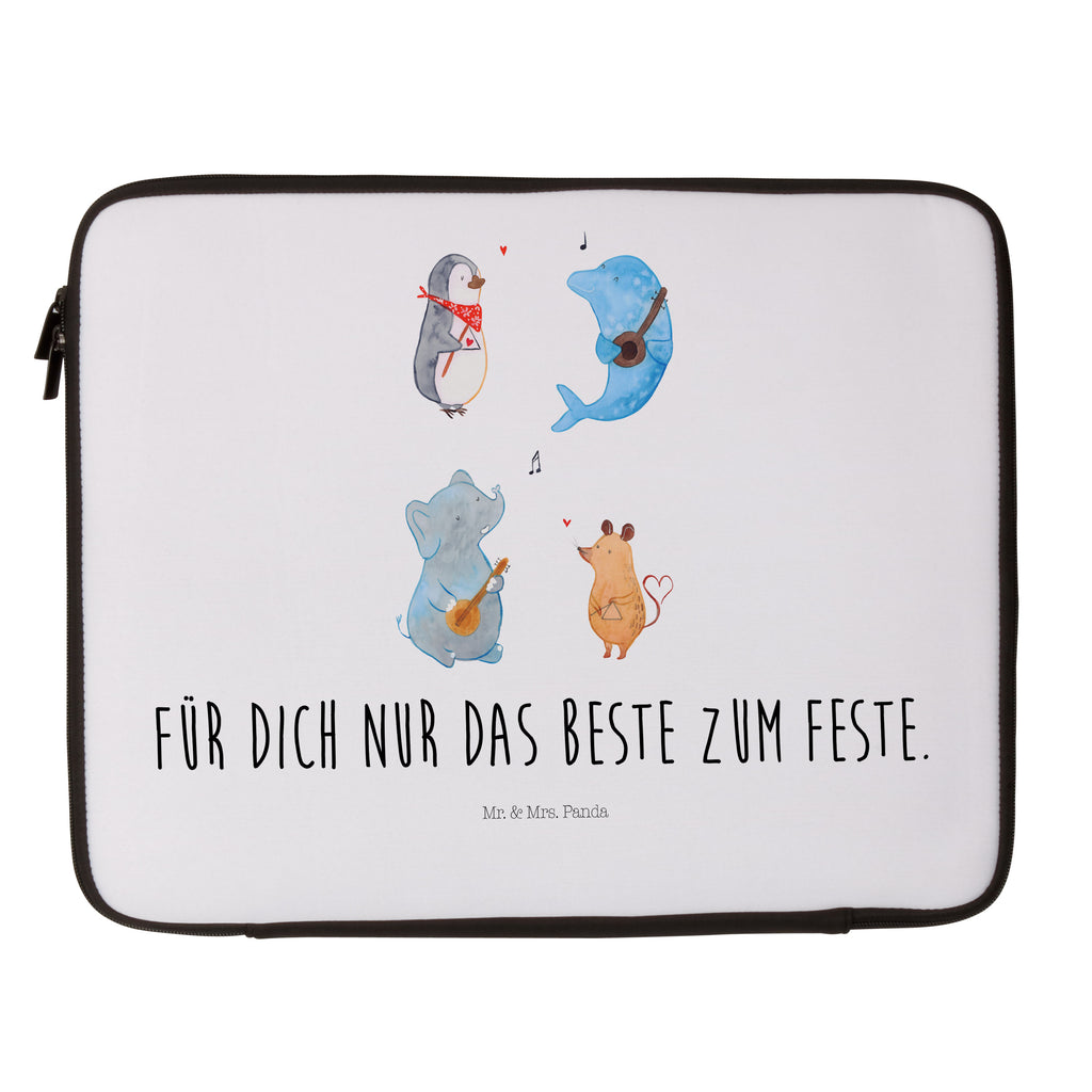 33 x 42 Notebook Tasche Big Band Notebook Tasche, Laptop, Computertasche, Tasche, Schutzhülle, süße Tiermotive, gute Laune, lustige Sprüche, Tiere, Hund, Pinguin, Maus, Elefant, Delfin, Gitarre, Band, Triangel, Musikanten, Musik