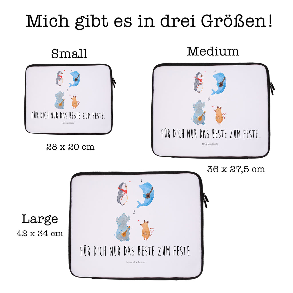 33 x 42 Notebook Tasche Big Band Notebook Tasche, Laptop, Computertasche, Tasche, Schutzhülle, süße Tiermotive, gute Laune, lustige Sprüche, Tiere, Hund, Pinguin, Maus, Elefant, Delfin, Gitarre, Band, Triangel, Musikanten, Musik