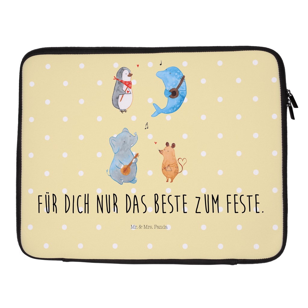 33 x 42 Notebook Tasche Big Band Notebook Tasche, Laptop, Computertasche, Tasche, Schutzhülle, süße Tiermotive, gute Laune, lustige Sprüche, Tiere, Hund, Pinguin, Maus, Elefant, Delfin, Gitarre, Band, Triangel, Musikanten, Musik