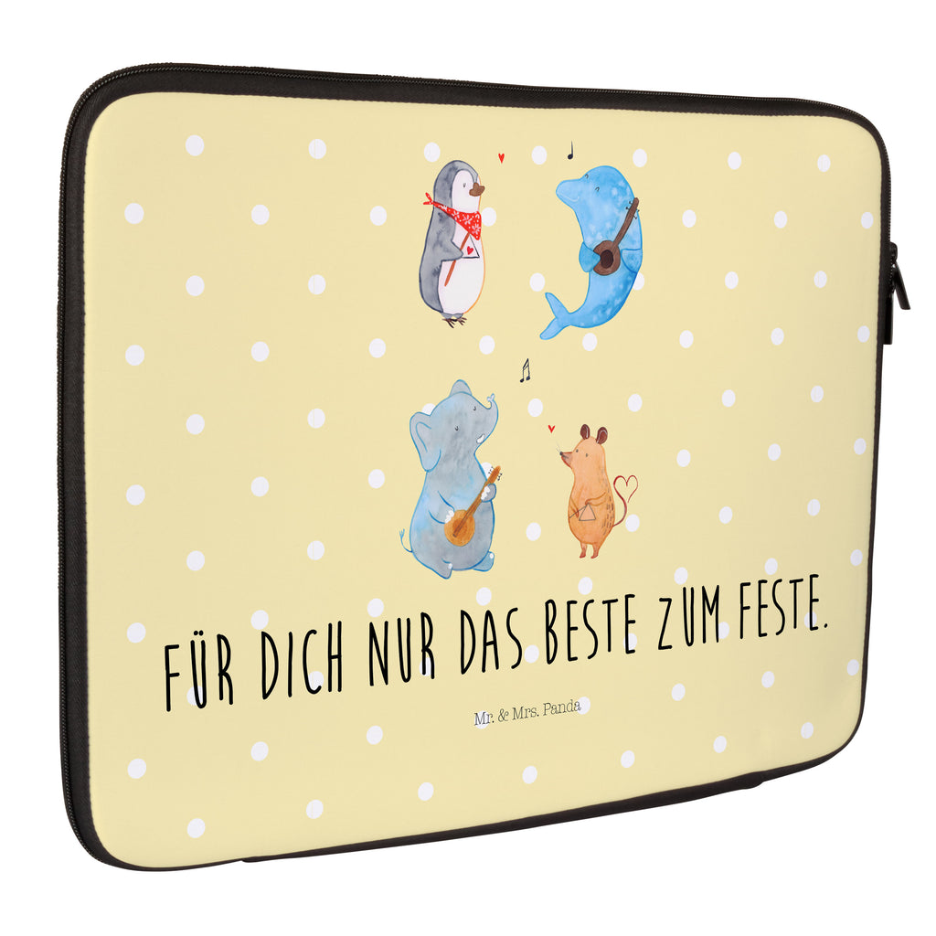 33 x 42 Notebook Tasche Big Band Notebook Tasche, Laptop, Computertasche, Tasche, Schutzhülle, süße Tiermotive, gute Laune, lustige Sprüche, Tiere, Hund, Pinguin, Maus, Elefant, Delfin, Gitarre, Band, Triangel, Musikanten, Musik