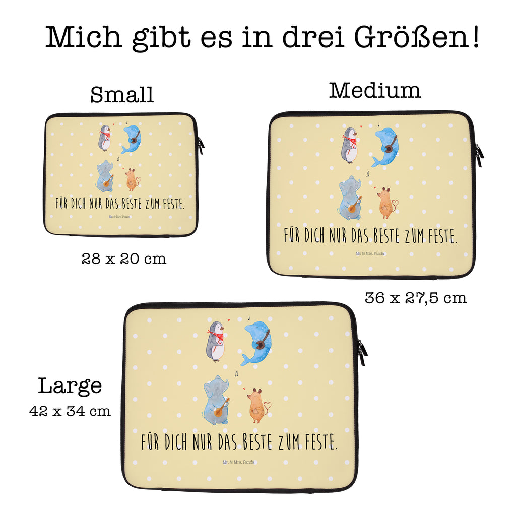 33 x 42 Notebook Tasche Big Band Notebook Tasche, Laptop, Computertasche, Tasche, Schutzhülle, süße Tiermotive, gute Laune, lustige Sprüche, Tiere, Hund, Pinguin, Maus, Elefant, Delfin, Gitarre, Band, Triangel, Musikanten, Musik