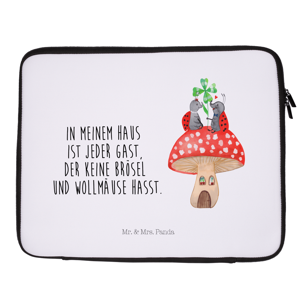 33 x 42 Notebook Tasche Marienkäfer Paar Fliegenpilz Notebook Tasche, Laptop, Computertasche, Tasche, Schutzhülle, Tiermotive, Gute Laune, lustige Sprüche, Tiere, Haus, Wohnung, zuhause, Fliegenpilz, Marienkäfer, Fleigenpilzhaus