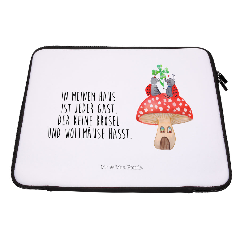 33 x 42 Notebook Tasche Marienkäfer Paar Fliegenpilz Notebook Tasche, Laptop, Computertasche, Tasche, Schutzhülle, Tiermotive, Gute Laune, lustige Sprüche, Tiere, Haus, Wohnung, zuhause, Fliegenpilz, Marienkäfer, Fleigenpilzhaus