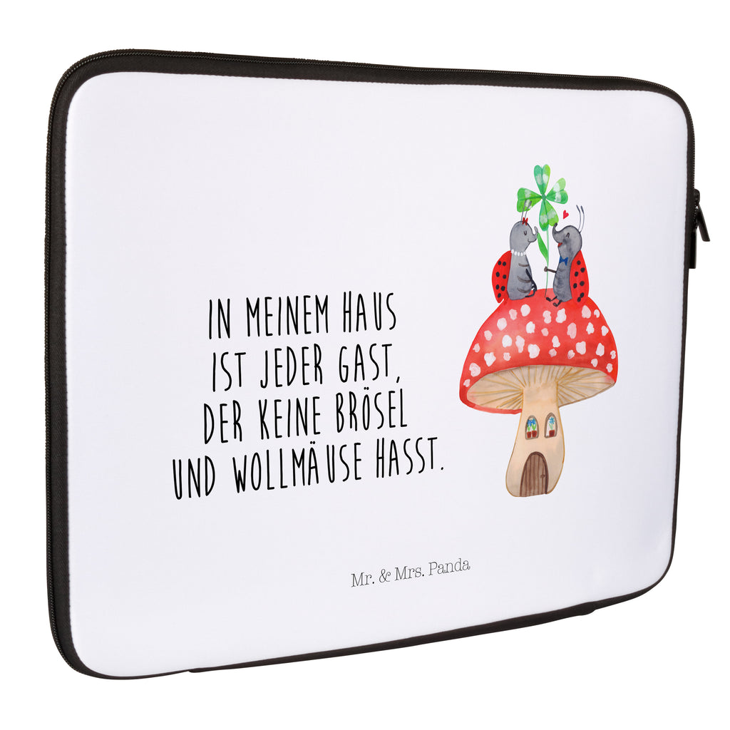 33 x 42 Notebook Tasche Marienkäfer Paar Fliegenpilz Notebook Tasche, Laptop, Computertasche, Tasche, Schutzhülle, Tiermotive, Gute Laune, lustige Sprüche, Tiere, Haus, Wohnung, zuhause, Fliegenpilz, Marienkäfer, Fleigenpilzhaus