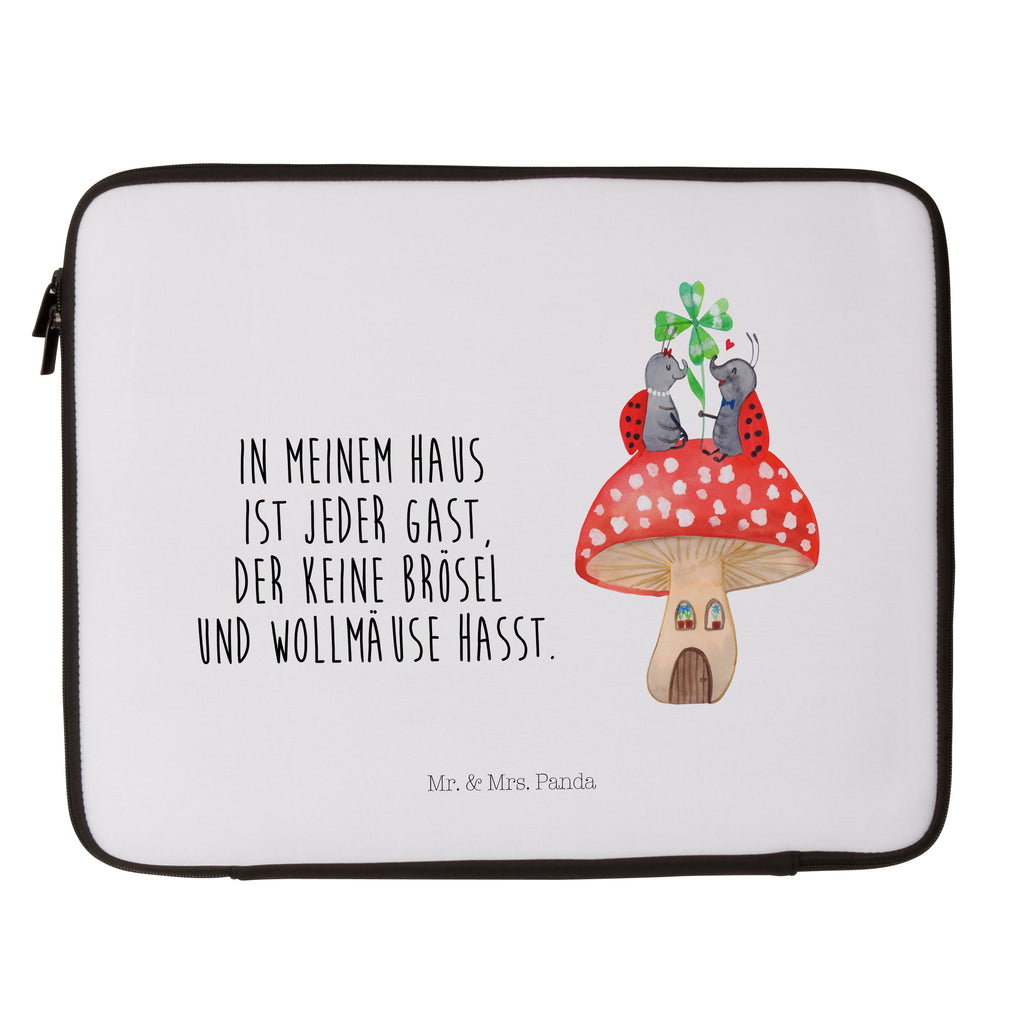 33 x 42 Notebook Tasche Marienkäfer Paar Fliegenpilz Notebook Tasche, Laptop, Computertasche, Tasche, Schutzhülle, Tiermotive, Gute Laune, lustige Sprüche, Tiere, Haus, Wohnung, zuhause, Fliegenpilz, Marienkäfer, Fleigenpilzhaus
