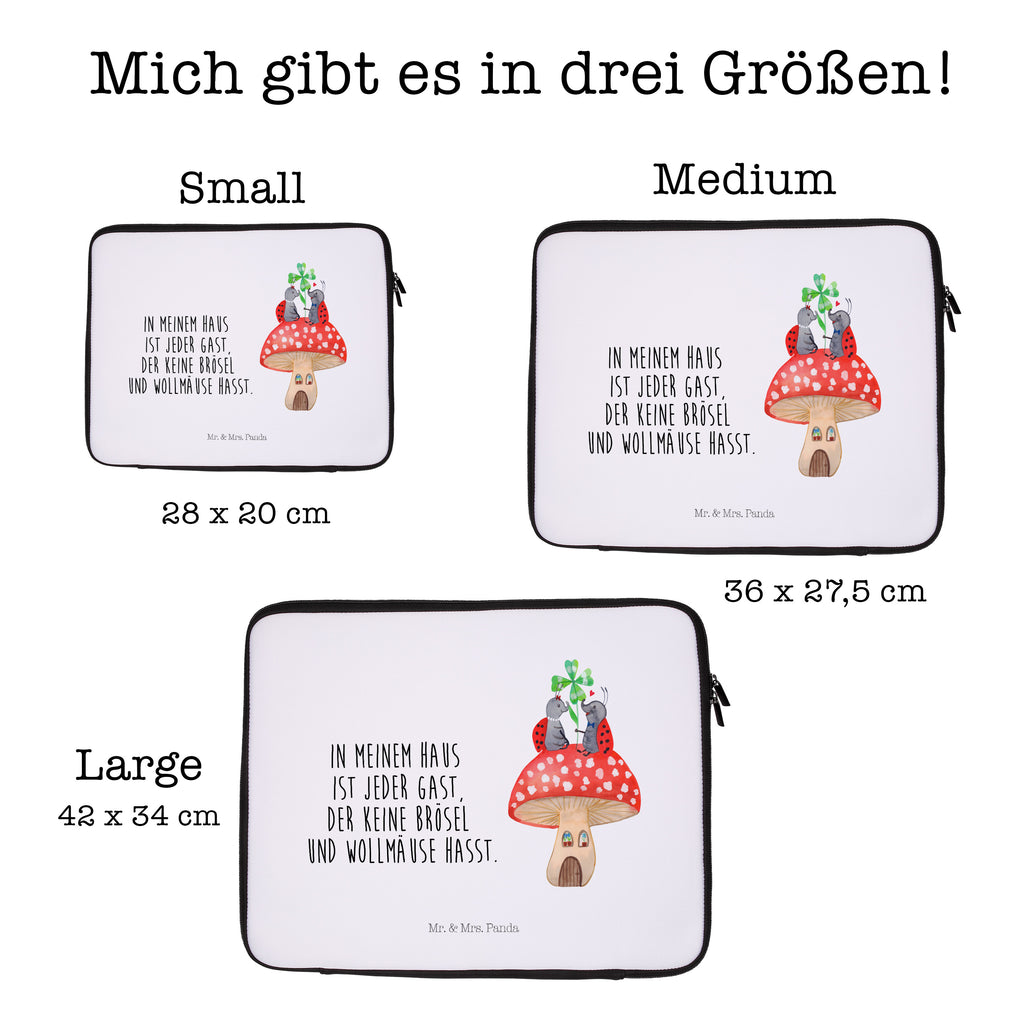 33 x 42 Notebook Tasche Marienkäfer Paar Fliegenpilz Notebook Tasche, Laptop, Computertasche, Tasche, Schutzhülle, Tiermotive, Gute Laune, lustige Sprüche, Tiere, Haus, Wohnung, zuhause, Fliegenpilz, Marienkäfer, Fleigenpilzhaus