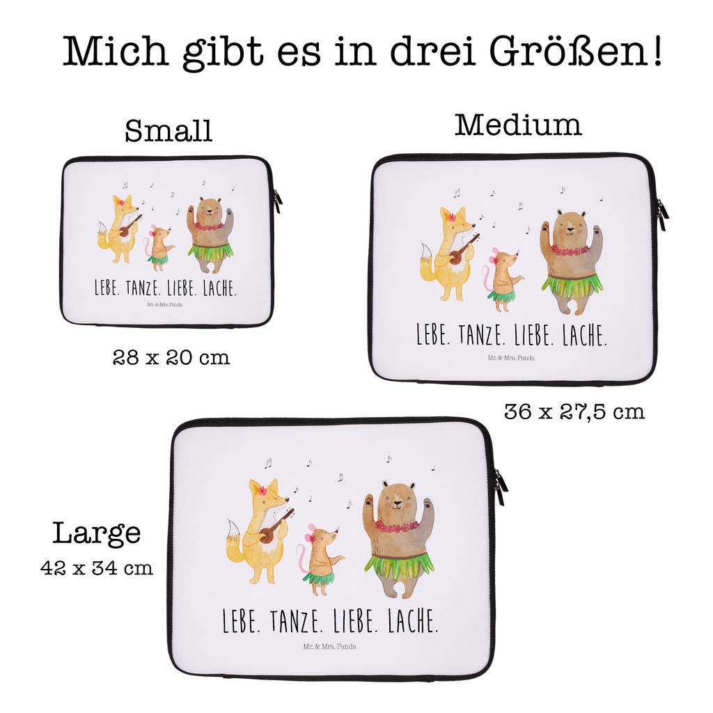 33 x 42 Notebook Tasche Waldtiere Aloha Notebook Tasche, Laptop, Computertasche, Tasche, Schutzhülle, süße Tiermotive, gute Laune, lustige Sprüche, Tiere, Wald, Waldtiere, Musik, Aloha, Bär, Hase, Igel, Tanzen, Leben, Lachen