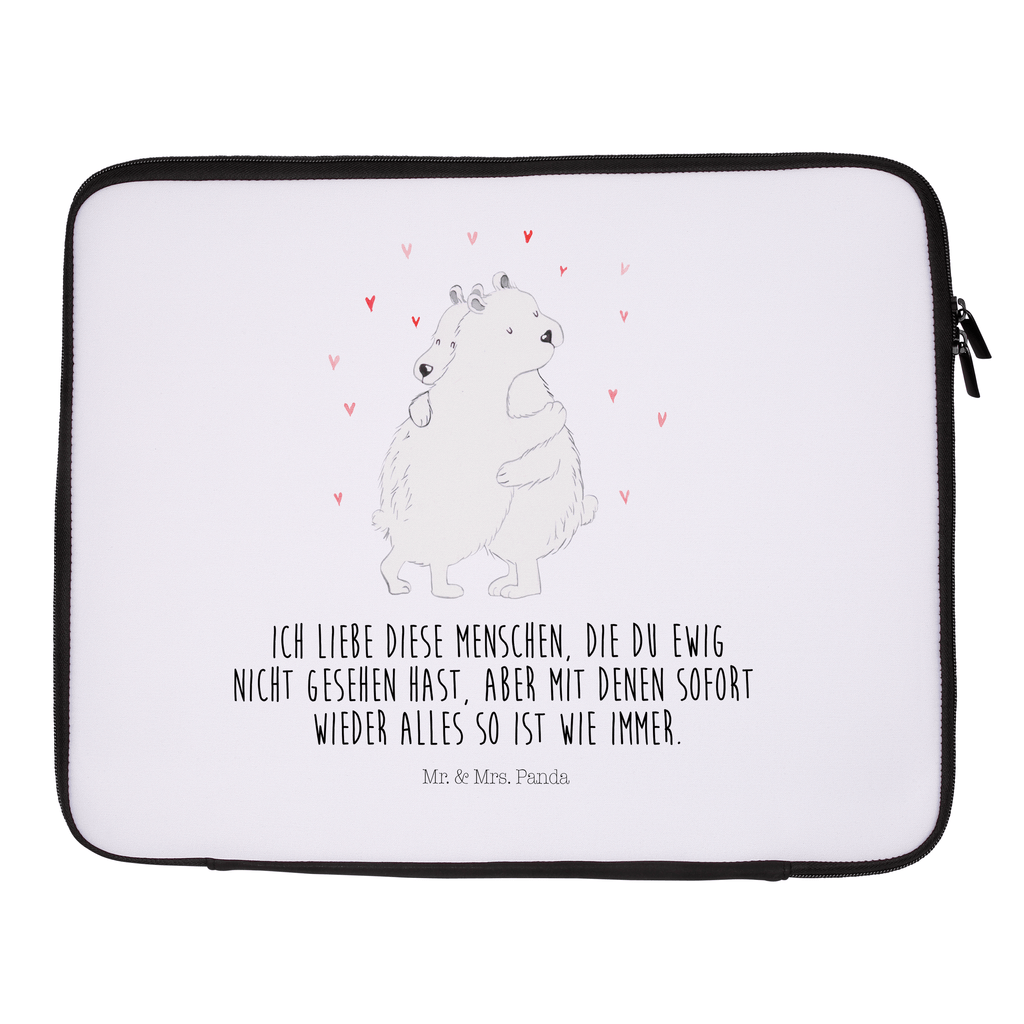 33 x 42 Notebook Tasche Eisbär Umarmen Notebook Tasche, Laptop, Computertasche, Tasche, Schutzhülle, Tiermotive, Gute Laune, lustige Sprüche, Tiere