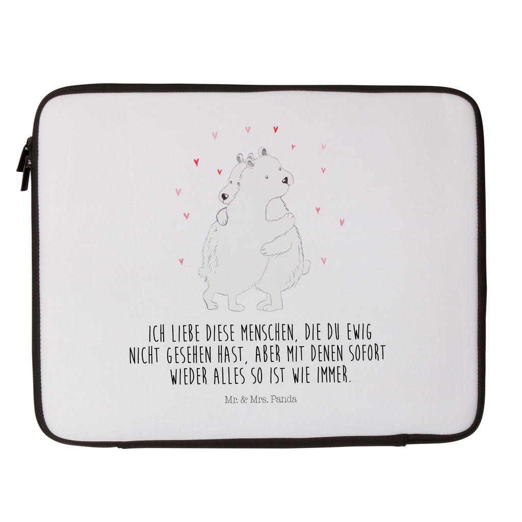 33 x 42 Notebook Tasche Eisbär Umarmen Notebook Tasche, Laptop, Computertasche, Tasche, Schutzhülle, Tiermotive, Gute Laune, lustige Sprüche, Tiere