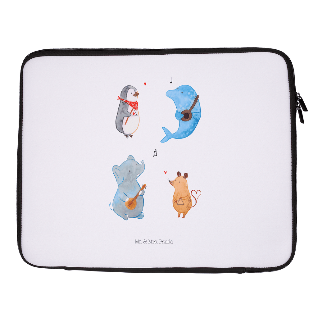 33 x 42 Notebook Tasche Big Band Notebook Tasche, Laptop, Computertasche, Tasche, Schutzhülle, süße Tiermotive, gute Laune, lustige Sprüche, Tiere, Hund, Pinguin, Maus, Elefant, Delfin, Gitarre, Band, Triangel, Musikanten, Musik