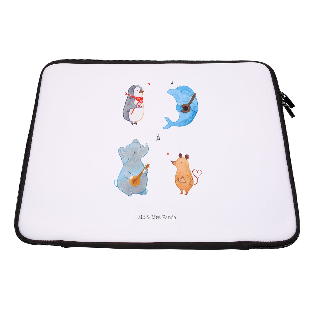 33 x 42 Notebook Tasche Big Band Notebook Tasche, Laptop, Computertasche, Tasche, Schutzhülle, süße Tiermotive, gute Laune, lustige Sprüche, Tiere, Hund, Pinguin, Maus, Elefant, Delfin, Gitarre, Band, Triangel, Musikanten, Musik